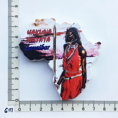 Magnet pentru frigider Tanzania africană Peisaj de oraș Suveniruri turistice Magnet Autocolante pentru frigider Colecție Cadouri Decorațiuni pentru casă