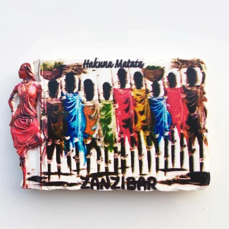 Magnet pentru frigider Tanzania africană Peisaj de oraș Suveniruri turistice Magnet Autocolante pentru frigider Colecție Cadouri Decorațiuni pentru casă