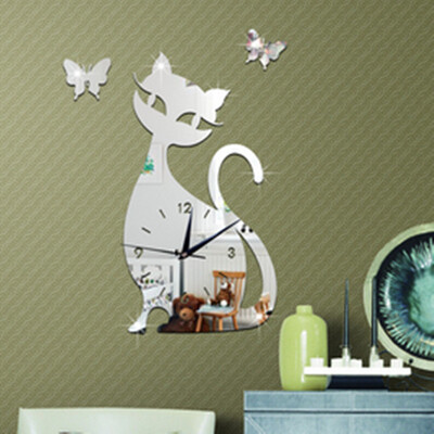 Naujas Creative kvarcinis sieninis laikrodis svetainės miegamojo sieninis laikrodis mielas juodos katės sieninis laikrodis