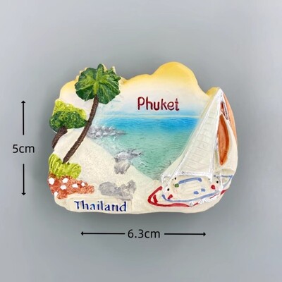 Autocolante pentru frigider Thailanda Phuket Suveniruri de călătorie Bangkok Krabi Magneți pentru frigider Decorarea casei Cadouri de nuntă