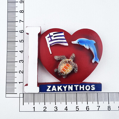 Magneti de frigider pentru Grecia Zakynthos Suveniruri turistice Autocolante pentru frigider Decor pentru casa Cadouri de nunta Panou cu mesaje Autocolante magnetice