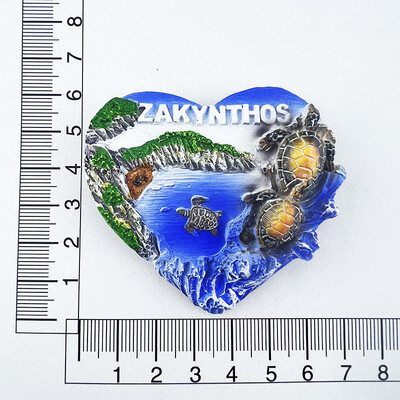 Magneti de frigider pentru Grecia Zakynthos Suveniruri turistice Autocolante pentru frigider Decor pentru casa Cadouri de nunta Panou cu mesaje Autocolante magnetice