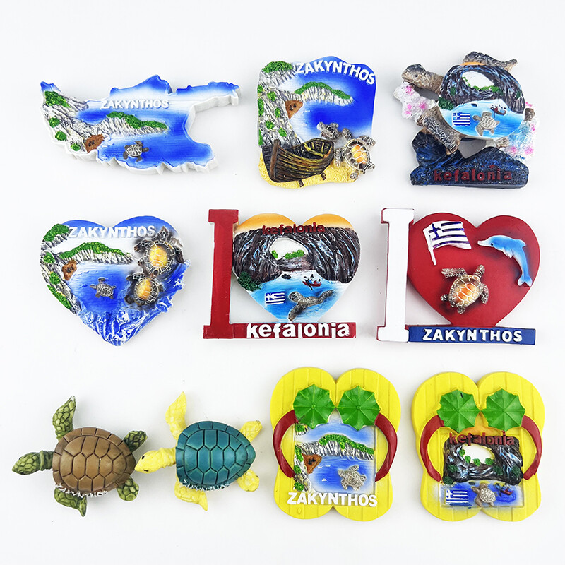 Magneti de frigider pentru Grecia Zakynthos Suveniruri turistice Autocolante pentru frigider Decor pentru casa Cadouri de nunta Panou cu mesaje Autocolante magnetice