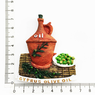 Magneți pentru frigider Wold Turistic Suvenir Harta Ciprului Suvenir de călătorie Autocolant magnetic pentru frigider 3D Rășină Magnetic pentru decorarea interioară