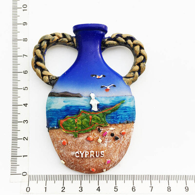 Magneți pentru frigider Wold Turistic Suvenir Harta Ciprului Suvenir de călătorie Autocolant magnetic pentru frigider 3D Rășină Magnetic pentru decorarea interioară