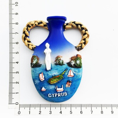 Magneți pentru frigider Wold Turistic Suvenir Harta Ciprului Suvenir de călătorie Autocolant magnetic pentru frigider 3D Rășină Magnetic pentru decorarea interioară