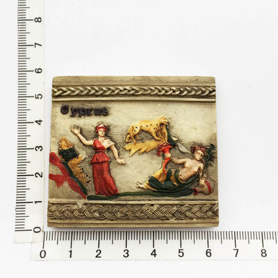 Magneți pentru frigider Wold Turistic Suvenir Harta Ciprului Suvenir de călătorie Autocolant magnetic pentru frigider 3D Rășină Magnetic pentru decorarea interioară