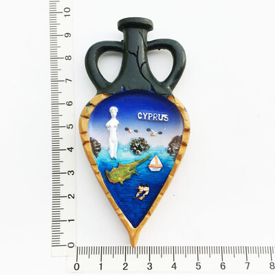 Magneți pentru frigider Wold Turistic Suvenir Harta Ciprului Suvenir de călătorie Autocolant magnetic pentru frigider 3D Rășină Magnetic pentru decorarea interioară