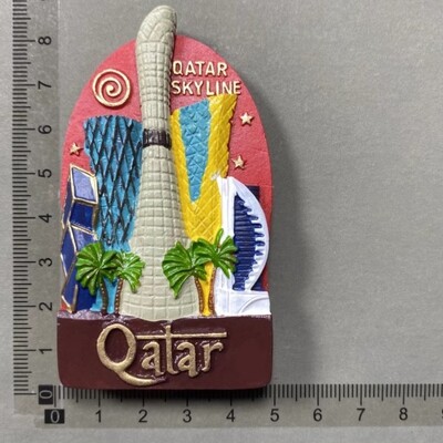 Magneți pentru frigider Qatar Orientul Mijlociu Suveniruri de călătorie Autocolante pentru frigider Decor pentru casă Cadouri de nuntă Autocolante magnetice de perete foto
