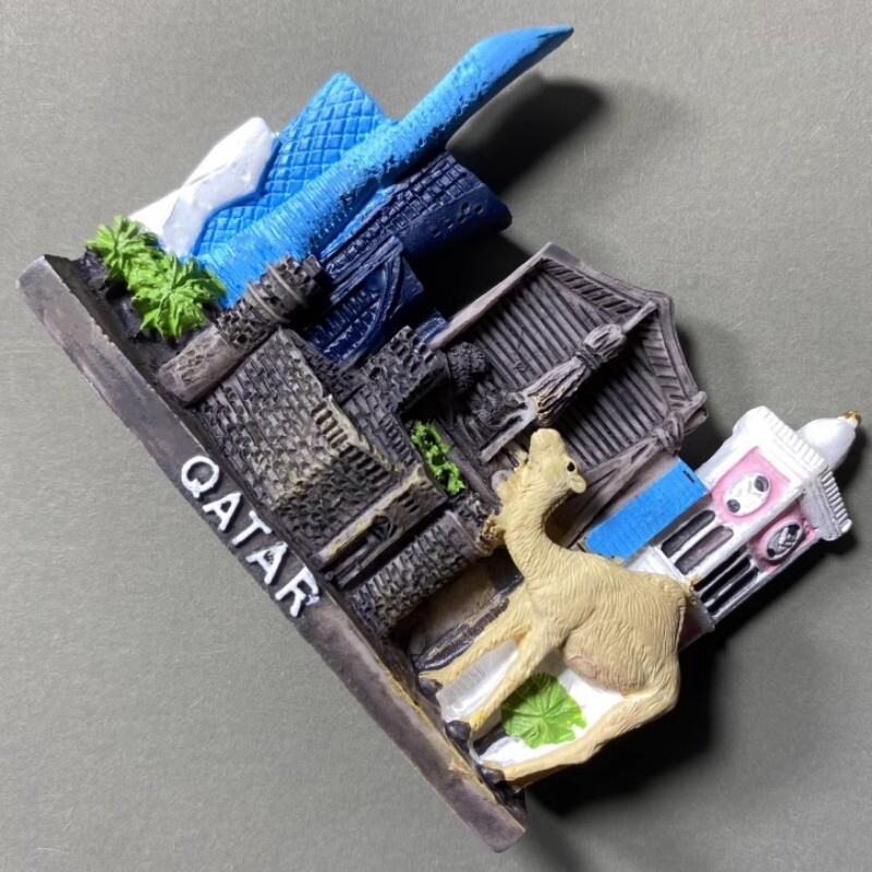 Magneți pentru frigider Qatar Orientul Mijlociu Suveniruri de călătorie Autocolante pentru frigider Decor pentru casă Cadouri de nuntă Autocolante magnetice de perete foto