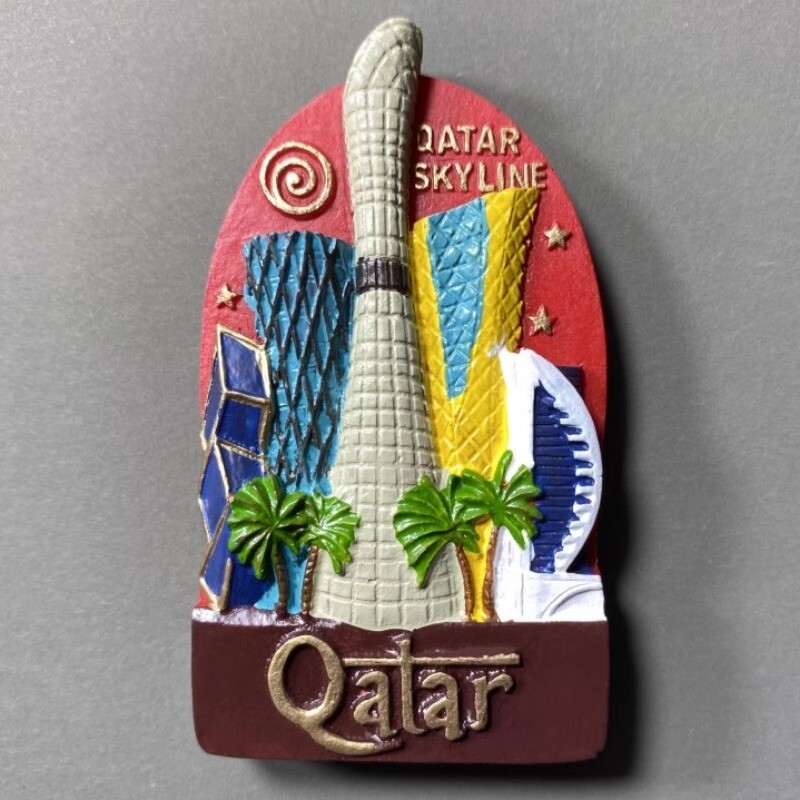 Magneți pentru frigider Qatar Orientul Mijlociu Suveniruri de călătorie Autocolante pentru frigider Decor pentru casă Cadouri de nuntă Autocolante magnetice de perete foto