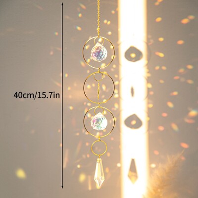 Cristal Suncatcher Luna Steaua Curcubeu Sun Catcher Pandantiv Wind Chime Pandantive Sun Catcher Pandantive Grădină în aer liber Curtea agățată Decor