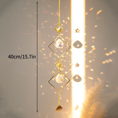 Cristal Suncatcher Luna Steaua Curcubeu Sun Catcher Pandantiv Wind Chime Pandantive Sun Catcher Pandantive Grădină în aer liber Curtea agățată Decor