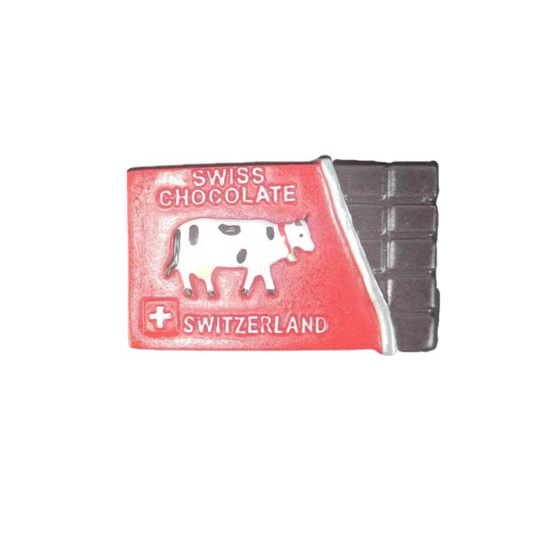 Simulare creativa Ciocolata cu lapte Magneti 3D pentru frigider, Suveniruri de calatorie, Autocolante magnetice pentru frigider, Vanzare calda Elvetia