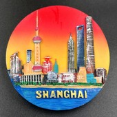 China Suveniruri de călătorie Shanghai Magneti de frigider Lujiazui Oriental Pearl TV Tower the Bund Autocolante pentru frigider Cadouri de nuntă Decor