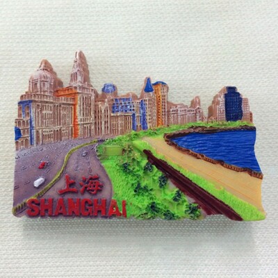 China Suveniruri de călătorie Shanghai Magneti de frigider Lujiazui Oriental Pearl TV Tower the Bund Autocolante pentru frigider Cadouri de nuntă Decor
