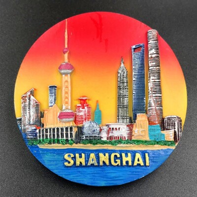 China Suveniruri de călătorie Shanghai Magneti de frigider Lujiazui Oriental Pearl TV Tower the Bund Autocolante pentru frigider Cadouri de nuntă Decor