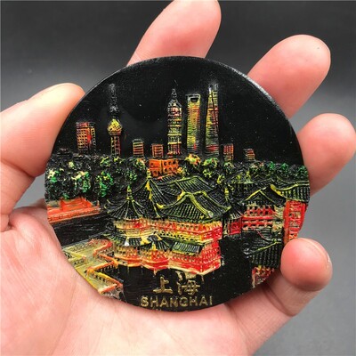 China Suveniruri de călătorie Shanghai Magneti de frigider Lujiazui Oriental Pearl TV Tower the Bund Autocolante pentru frigider Cadouri de nuntă Decor