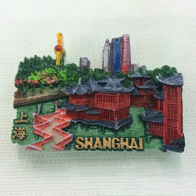 China Suveniruri de călătorie Shanghai Magneti de frigider Lujiazui Oriental Pearl TV Tower the Bund Autocolante pentru frigider Cadouri de nuntă Decor