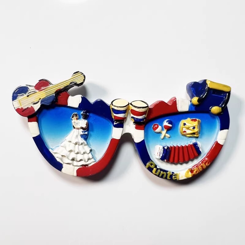 Republica Dominicană Creative Travel Suvenir Artizanat decorativ Personalitate Peisaj ochelari de soare Magnet Magneți de frigider