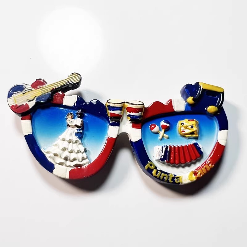 Republica Dominicană Creative Travel Suvenir Artizanat decorativ Personalitate Peisaj ochelari de soare Magnet Magneți de frigider