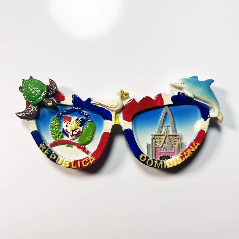 Republica Dominicană Creative Travel Suvenir Artizanat decorativ Personalitate Peisaj ochelari de soare Magnet Magneți de frigider