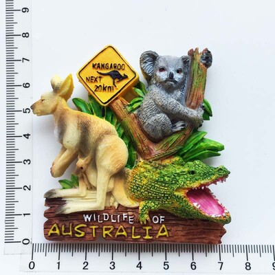 Magneți magnetici pentru frigider Australia Koala Cangur Reper Magnet pentru frigider Model autocolant Rășină Suvenir de călătorie în lume