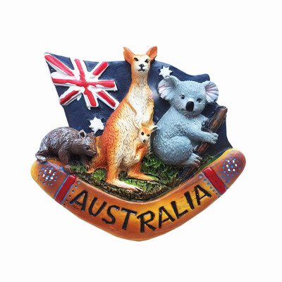Magneți magnetici pentru frigider Australia Koala Cangur Reper Magnet pentru frigider Model autocolant Rășină Suvenir de călătorie în lume