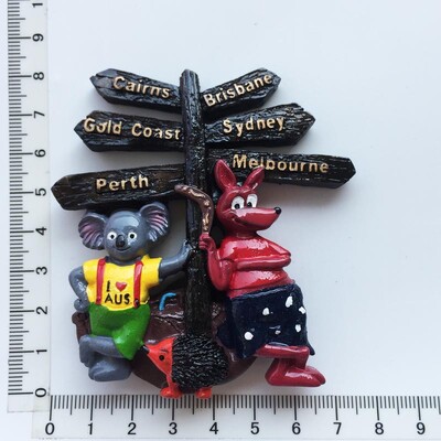 Magneți magnetici pentru frigider Australia Koala Cangur Reper Magnet pentru frigider Model autocolant Rășină Suvenir de călătorie în lume