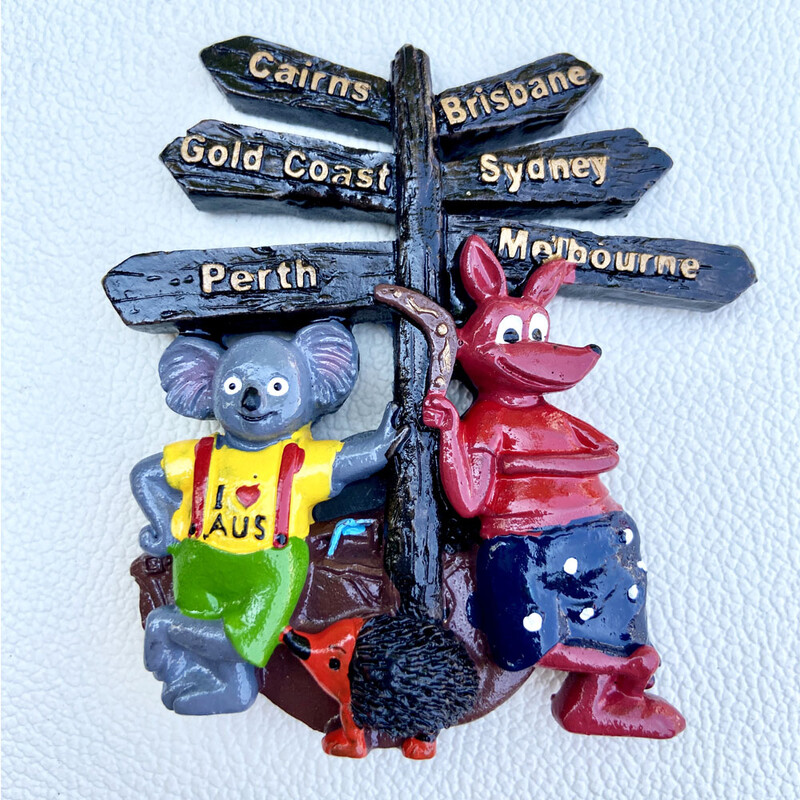 Magneți magnetici pentru frigider Australia Koala Cangur Reper Magnet pentru frigider Model autocolant Rășină Suvenir de călătorie în lume