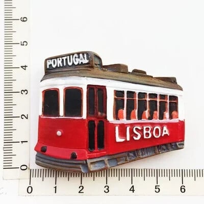Magneți pentru frigider Portugalia Suvenir Lisabona Tramway Madeira Rășină Autocolante magnetice pentru frigider Suveniruri turistice Decorații pentru casă