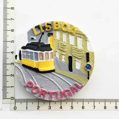 Magneți pentru frigider Portugalia Suvenir Lisabona Tramway Madeira Rășină Autocolante magnetice pentru frigider Suveniruri turistice Decorații pentru casă