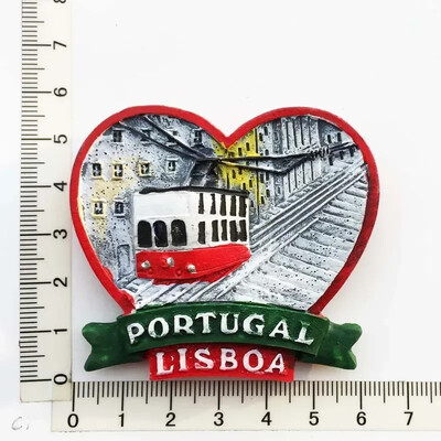 Magneți pentru frigider Portugalia Suvenir Lisabona Tramway Madeira Rășină Autocolante magnetice pentru frigider Suveniruri turistice Decorații pentru casă