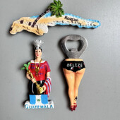 Guatemala Belize Honduras Magnet de frigider Suveniruri turistice 3d Concurs de frumusețe Queen Autocolante magnetice pentru frigider