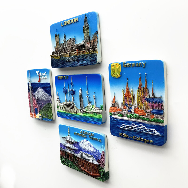 Londra Japonia Germania Kuweit Magnet Suveniruri turistice Frigider Autocolante magnetice Articole de decorare Cadouri de călătorie