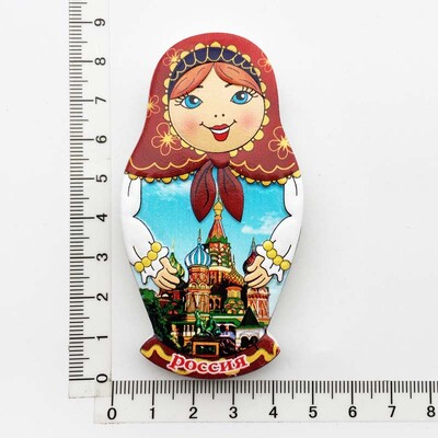 Papusa Matryoshka Rusia Suvenir turistic Magneti pentru frigider Articole de decorare Artizanat Artizanat Frigider magnetic de colectie Cadouri
