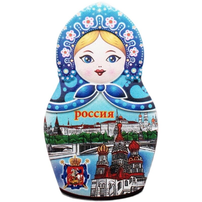 Papusa Matryoshka Rusia Suvenir turistic Magneti pentru frigider Articole de decorare Artizanat Artizanat Frigider magnetic de colectie Cadouri