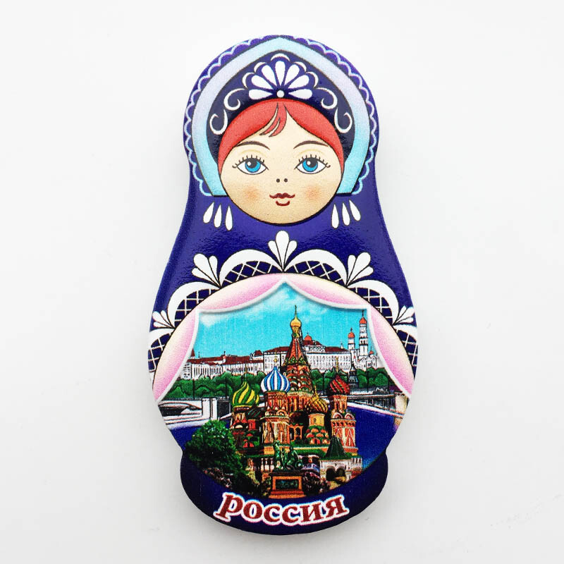 Papusa Matryoshka Rusia Suvenir turistic Magneti pentru frigider Articole de decorare Artizanat Artizanat Frigider magnetic de colectie Cadouri