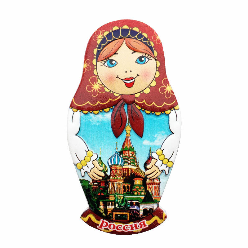 Papusa Matryoshka Rusia Suvenir turistic Magneti pentru frigider Articole de decorare Artizanat Artizanat Frigider magnetic de colectie Cadouri