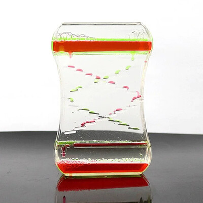 Cronometru clepsidră Culori mixte Picătură de ulei în două culori Scară Picătură de ulei de apă lichidă Decorare creativă Cadou de zi de naștere Cronometru Decor acasă