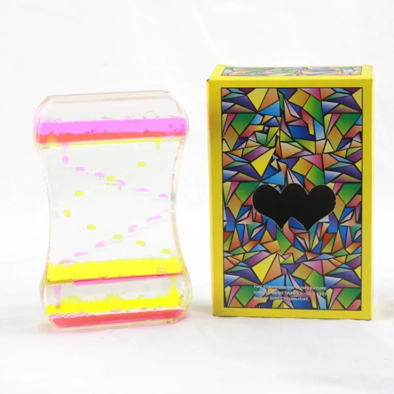 Cronometru clepsidră Culori mixte Picătură de ulei în două culori Scară Picătură de ulei de apă lichidă Decorare creativă Cadou de zi de naștere Cronometru Decor acasă