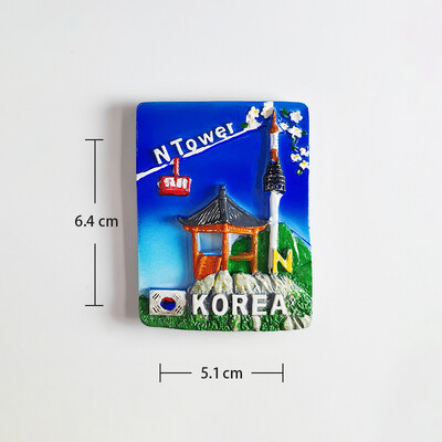 Asia Coreea Magneți Frigider 3D Suveniruri Turistice Autocolant Frigider Colecție Cadou de artizanat