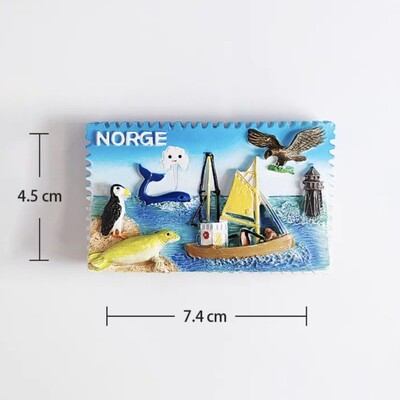 Europa Norvegia Magneți pentru frigider 3D Suveniruri turistice Magneți pentru frigider Colecție de autocolante Articole de decorare artizanală