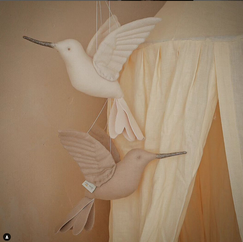 Drăguț agățat pe perete colibri păpușă umplută de pluș, țesătură, acasă, dormitor, pepinieră, agățat, păpușă confortabilă