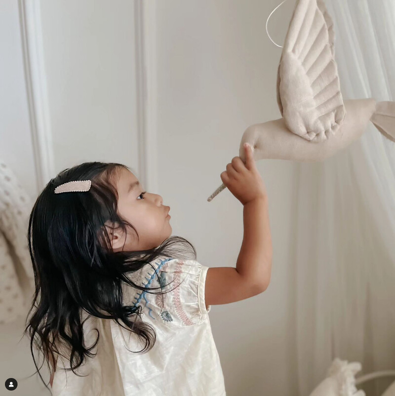 Drăguț agățat pe perete colibri păpușă umplută de pluș, țesătură, acasă, dormitor, pepinieră, agățat, păpușă confortabilă