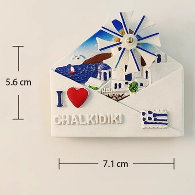 Grecia Chalkidiki Autocolante pentru frigider Hios Paralia Khalkidhiki Tinos Suveniruri Insula Mykonos Plaja Kleftiko Skopelos Magneti pentru frigider