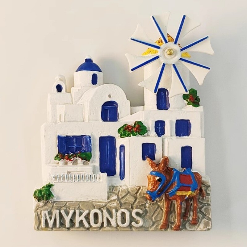 Grecia Chalkidiki Autocolante pentru frigider Hios Paralia Khalkidhiki Tinos Suveniruri Insula Mykonos Plaja Kleftiko Skopelos Magneti pentru frigider