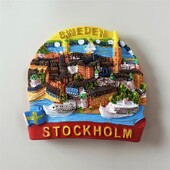 Autocolante pentru frigider Suedia Suveniruri Stockholm Decorare pentru casă Magneti pentru frigider Cadouri de nuntă Autocolante magnetice de perete cu fotografii