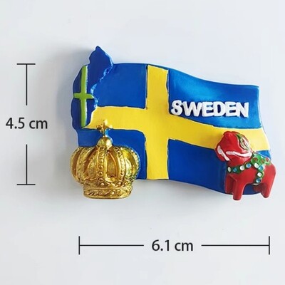 Autocolante pentru frigider Suedia Suveniruri Stockholm Decorare pentru casă Magneti pentru frigider Cadouri de nuntă Autocolante magnetice de perete cu fotografii