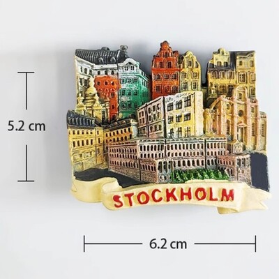 Autocolante pentru frigider Suedia Suveniruri Stockholm Decorare pentru casă Magneti pentru frigider Cadouri de nuntă Autocolante magnetice de perete cu fotografii